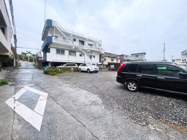 北谷町砂辺　売土地の前面道路含む現地写真|2025/2/15 現地写真