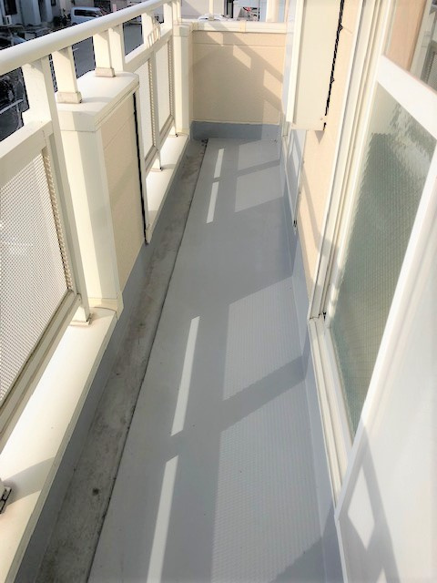 サンハイツ小森野Cのバルコニー|暖かな日差しのふりそそぐバルコニー