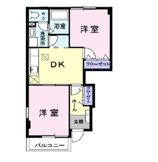 【間取り】 | グリーン・ヒル　Ｂ | 間取図