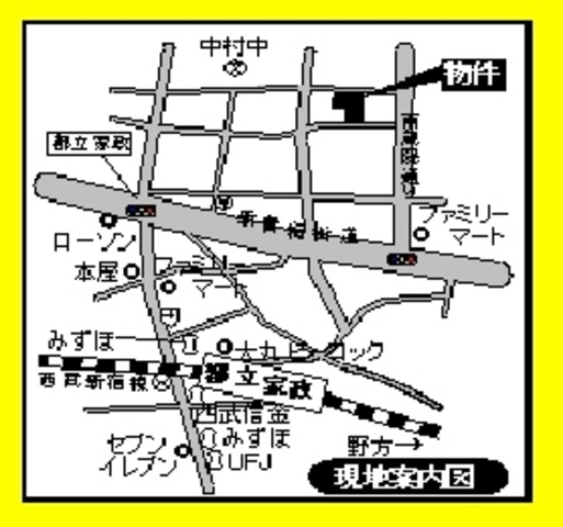 ラ　スタジオーネ都立家政Ｃ棟の地図|★周辺案内図★