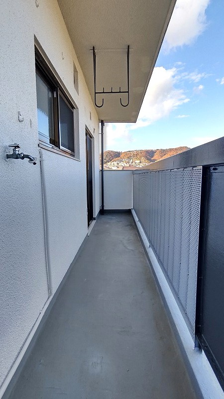 桜マンションのバルコニー