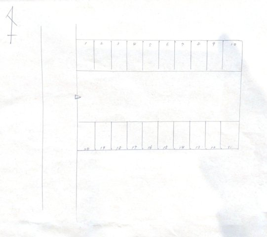 金古曽早川駐車場の区画図