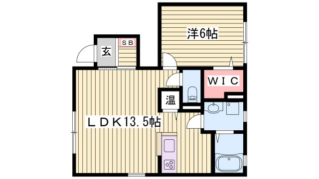 神戸市西区王塚台６丁目のアパートの間取り