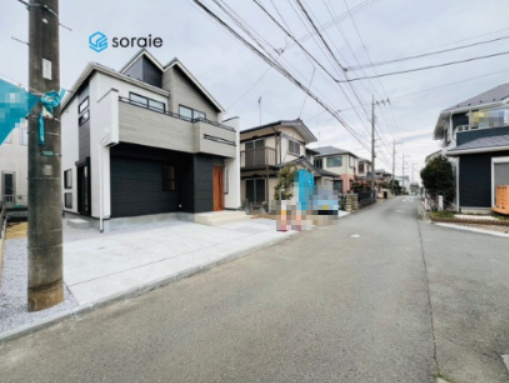 狭山市水野 8期　ブルーミングガーデンの前面道路含む現地写真