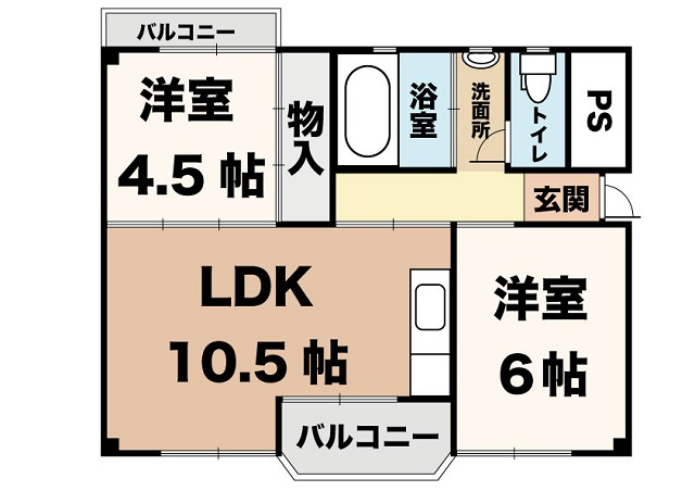福田ハイツの間取り