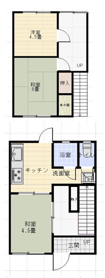 【間取り】 | 松葉荘(シェアハウスタイプ）2名の場合