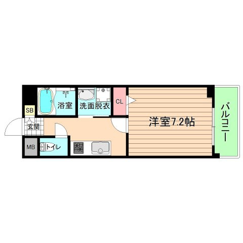 大阪市城東区関目１丁目の賃貸マンションの間取り