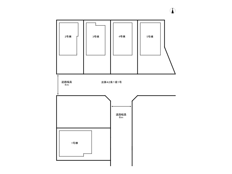 姫路市第１網干区坂上/５区画の区画図