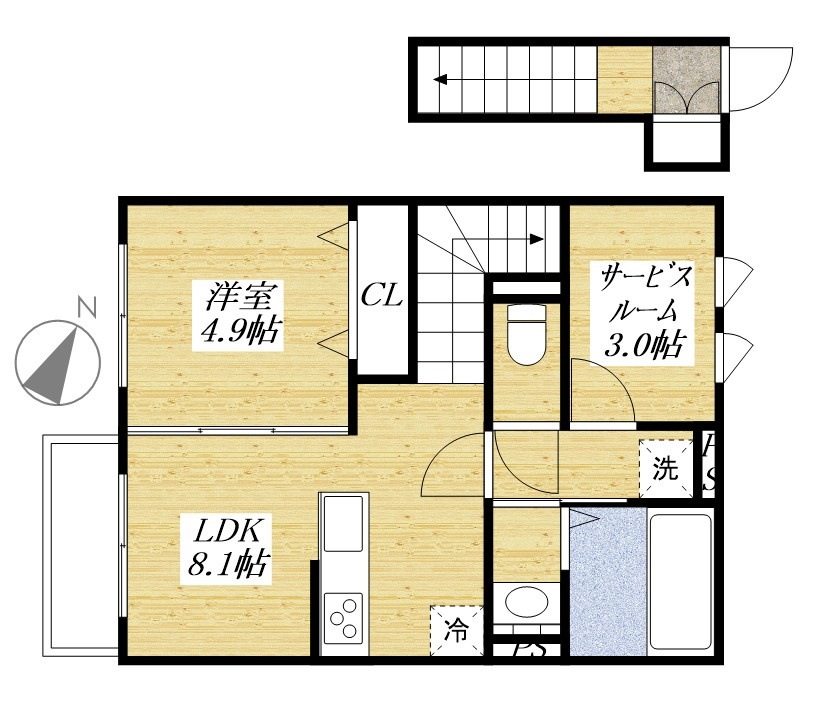 シャトームラシュウⅡの間取り