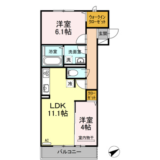【間取り】 | ルークス花園 | 2LDK