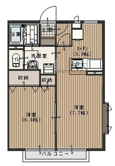 コンフォート毛呂山の間取り