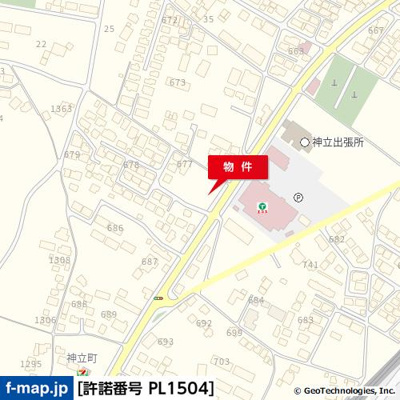 【地図】 | 神立町字新田６７５－１貸地