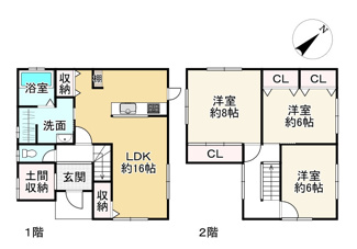 【間取り】 | 近江八幡市大森町　中古戸建