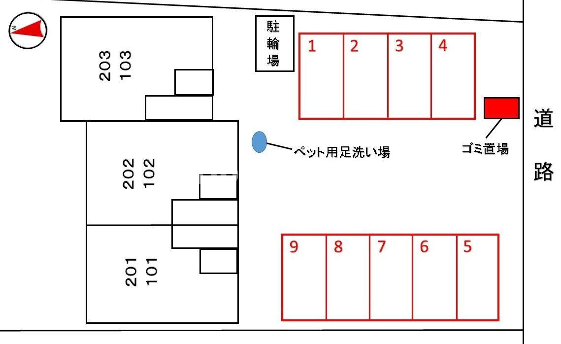 メゾン　フラン　Ⅱの駐車場