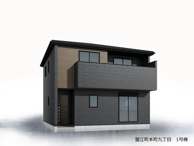 リーブルガーデン蟹江町本町九丁目　全3棟　新築住宅の外観パース