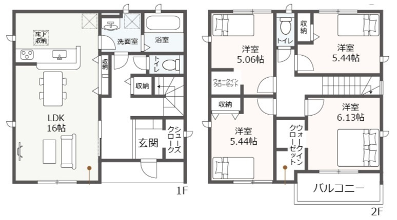 リーブルガーデン蟹江町本町九丁目　全3棟　新築住宅の間取り