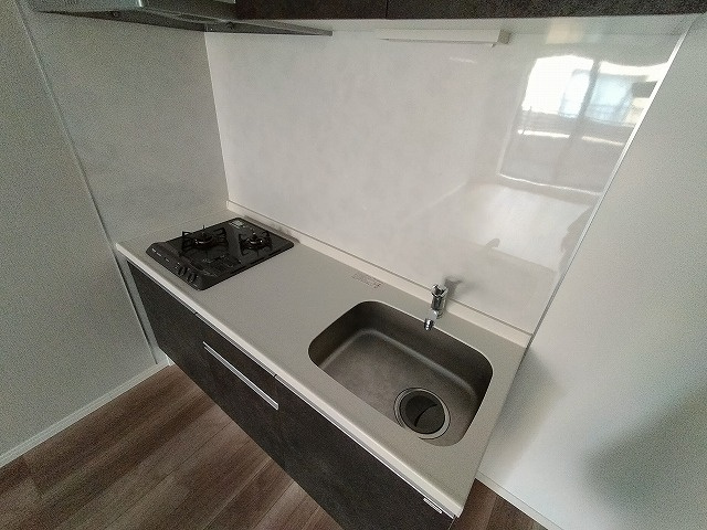 神戸市兵庫区熊野町２丁目のアパートのキッチン|システムキッチン（ガス２口）