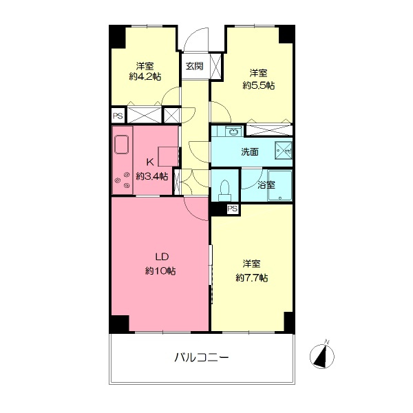 ロゼール壱番館の間取り