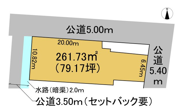売土地　大垣市墨俣町墨俣　79.1坪の土地図