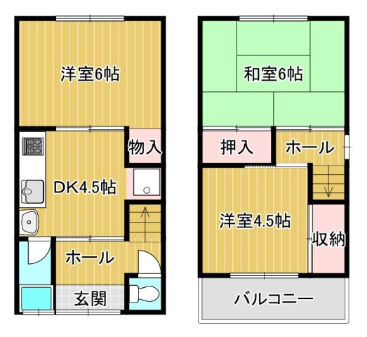 堺市中区福田　戸建の間取り