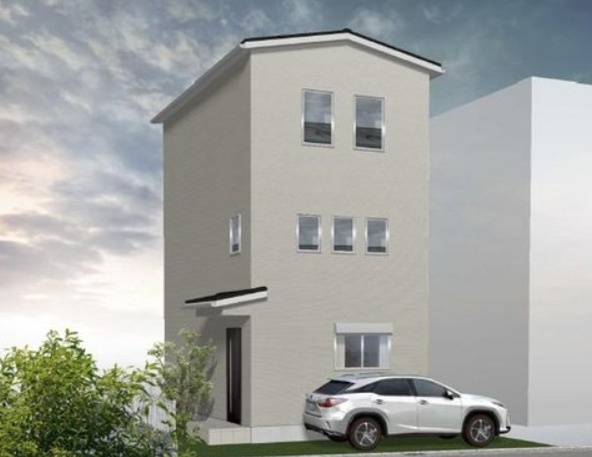 深江南町1丁目　売土地の外観パース|建物プラン例