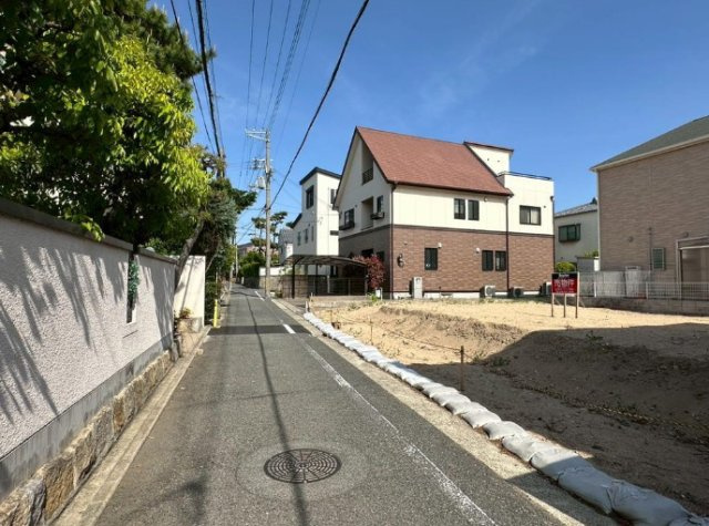 深江南町1丁目　売土地の前面道路含む現地写真|前面道路約3.1ｍ～3.4ｍ