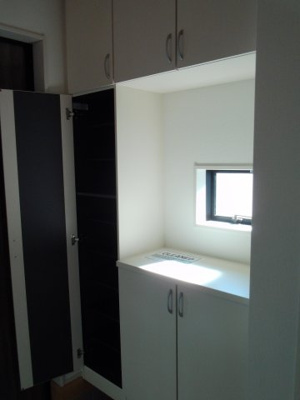 【収納】 | 川越市宮元町　4LDK+カースペース2台+WIC+フリースペース　新築戸建て | シューズクローク