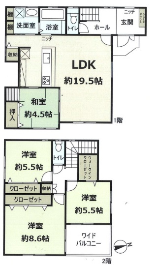 西宮市生瀬高台　未入居の間取り
