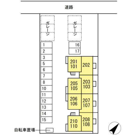 ガーデンパークの駐車場