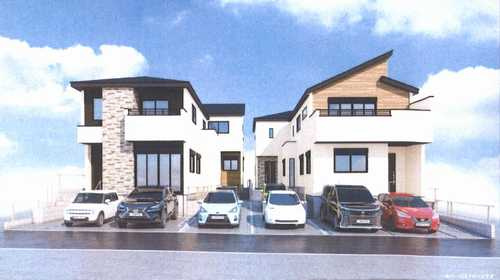 茅ヶ崎市ひばりが丘1期　新築戸建全4棟　3号棟の外観