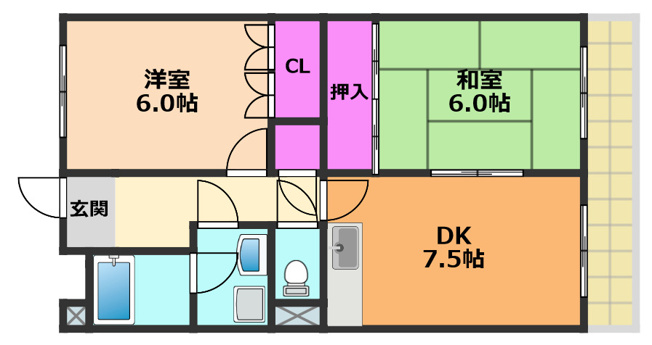 【間取り】 | サカイコーポ