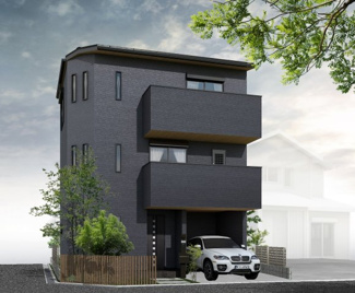 【外観】 | 右京区山ノ内山ノ下町　建築条件付 | 《外観イメージパース》
実際の色味や材質とは異なる場合がございます。