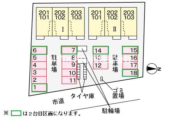 ソルヴェーグⅠの区画図|敷地内地図になります◎