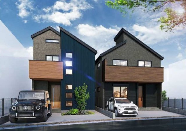 【横浜市旭区中希望が丘165全2棟新築戸建て】★仲介手数料無料★（希望ケ丘小学校・南希望が丘中学校）の外観パース