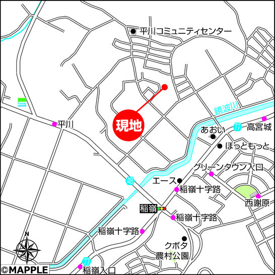 ハートフルタウン南城市大里高平　D号棟の地図|地図