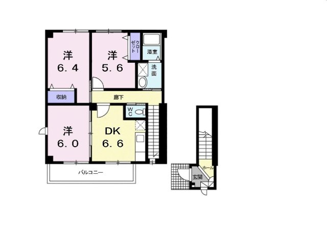 201号室間取りです。