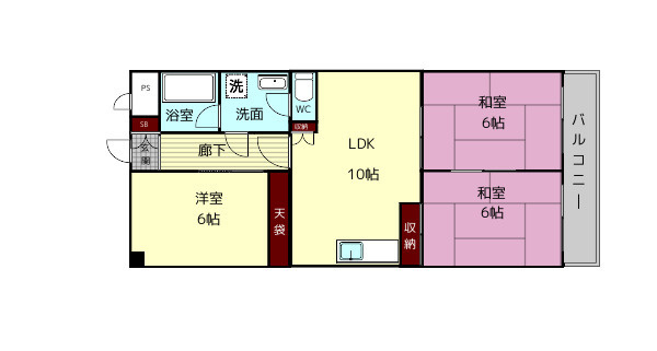 第6サンコウヒルズの間取り