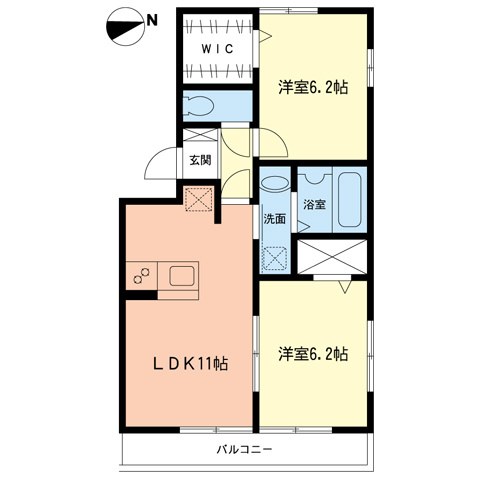 アジャート駒岡の間取り