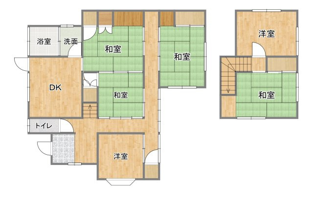 宇部市大字西岐波白土の間取り
