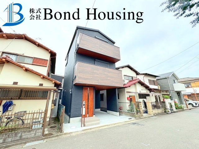 全居室収納スペースあり 西二見 新築戸建の前面道路含む現地写真