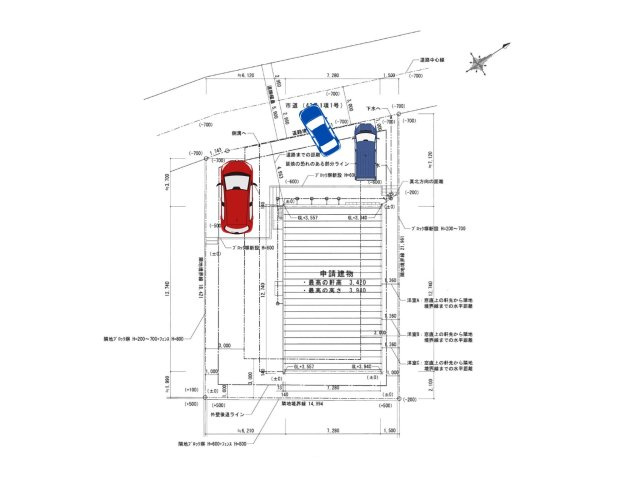 宮崎市佐土原町和田山モデル(1号棟)の区画図|配置図（1号棟）