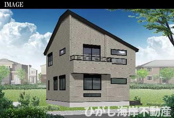 茅ヶ崎市浜竹4丁目　新築戸建　全３棟の外観パース|イメージパスですので実際のものと多少異なります。