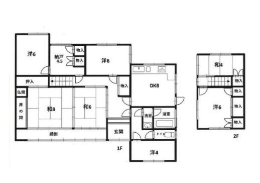岩出市曽屋　中古戸建の間取り