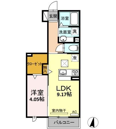 リシュドールＢの間取り