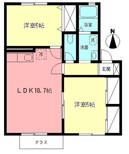 【解約】グリーンビレッジＡの間取り