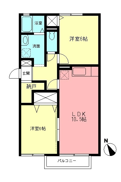 サニーフラッツAの間取り