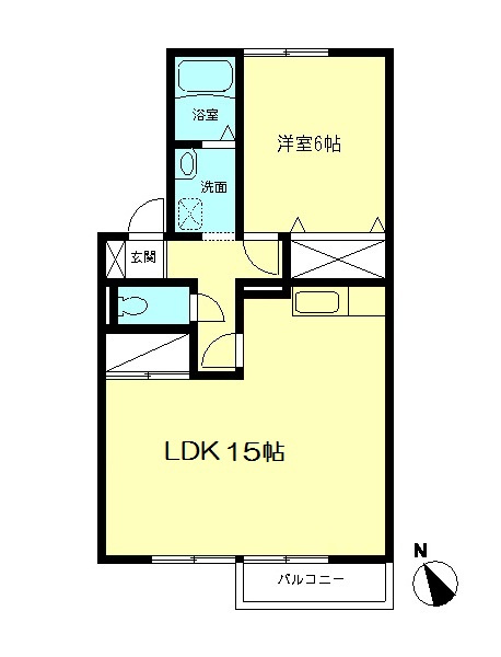 サニーフラッツＡの間取り