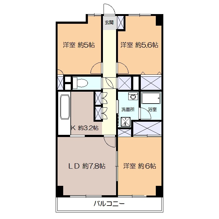 プレミール中央の間取り