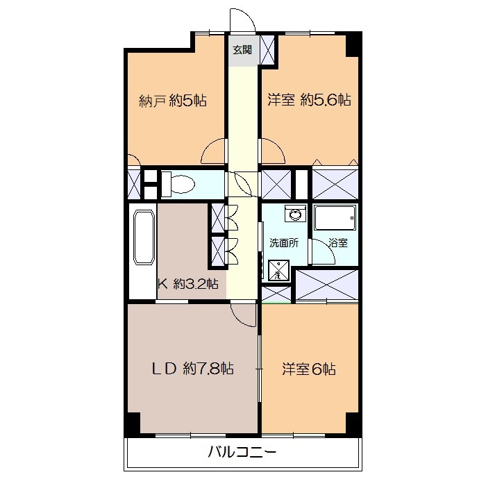 プレミール中央の間取り