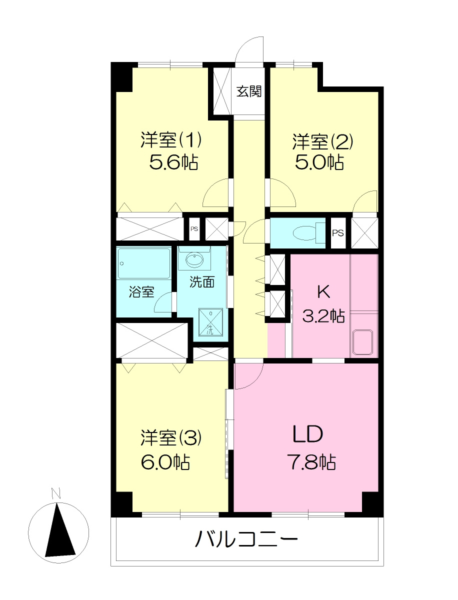 プレミール中央の間取り